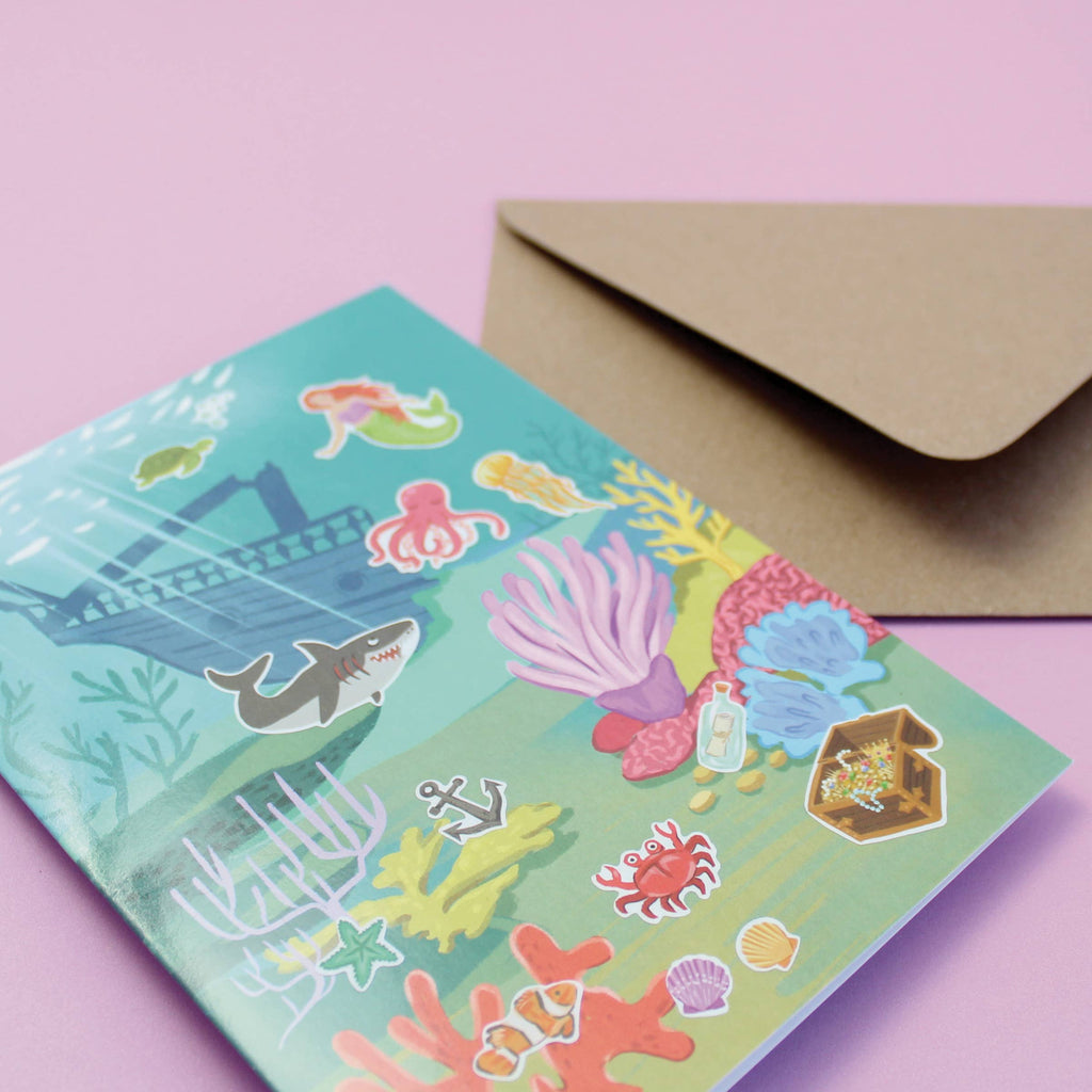 Under the Sea Sticker Scene Greeting Card