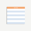 Striped Orange & Blue Sticky Notes
