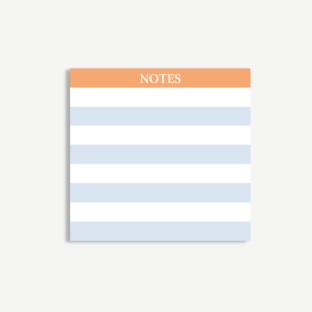 Striped Orange & Blue Sticky Notes