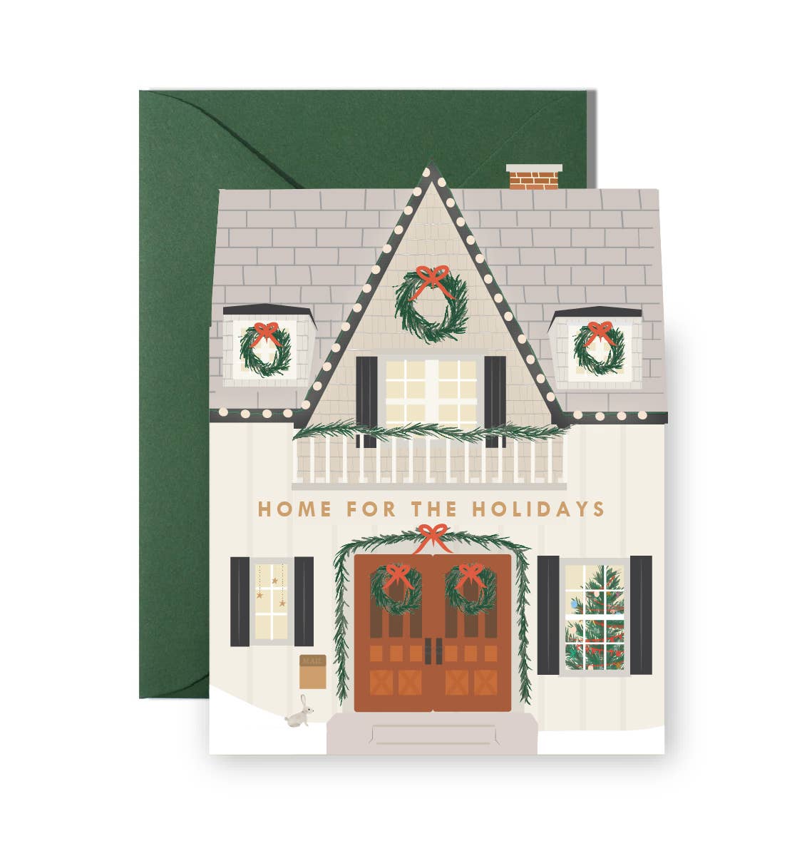 Home for the Holidays Die-Cut Card | Ginger P. Designs