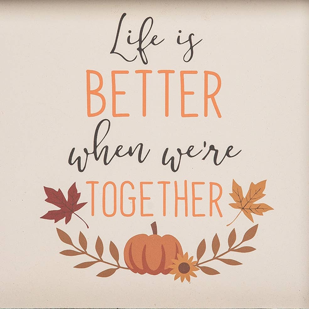 Better Together Harvest Wooden Sitter by C&F Home