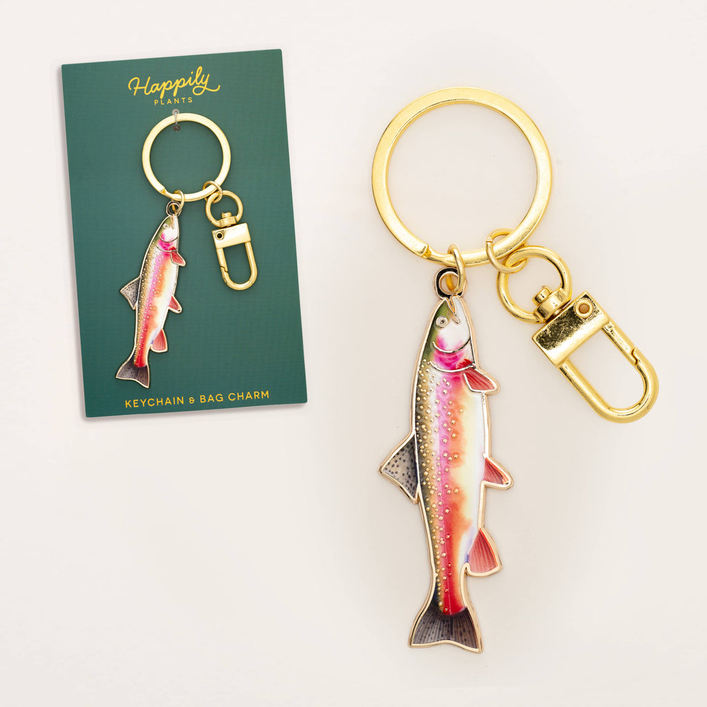 Rainbow Trout Keychain Gift for Fishing and Lake Lovers
