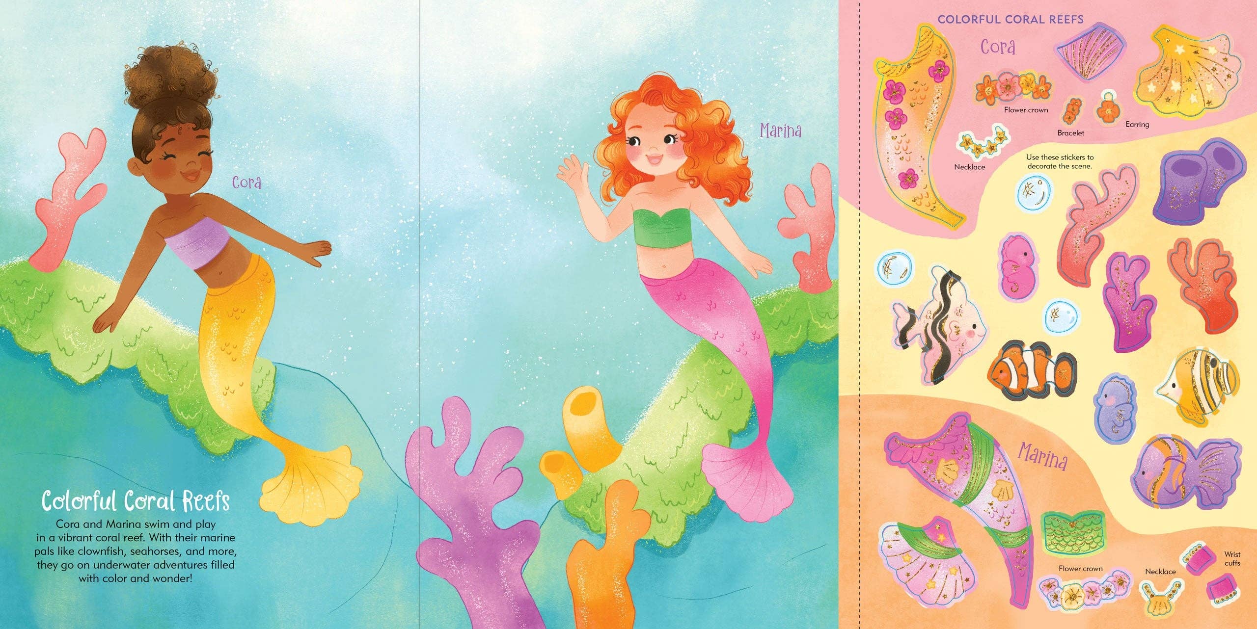 Mermaids Sticker Doll Dress-Up Book | Peter Pauper Press