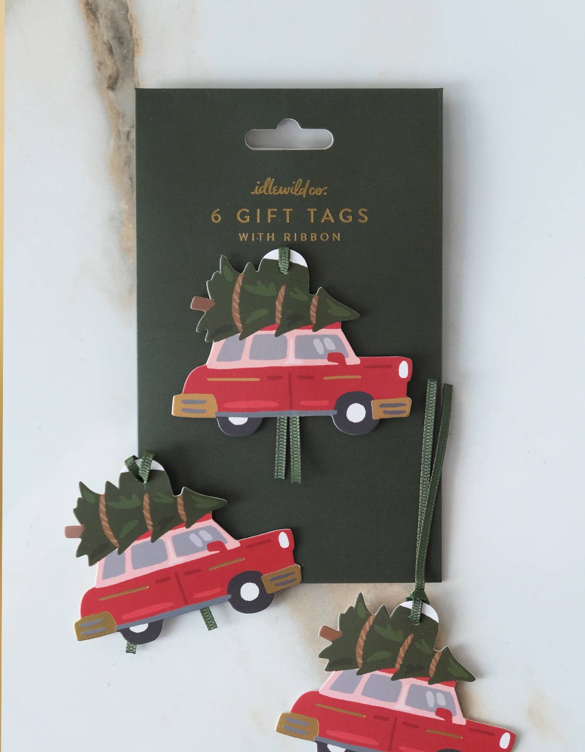 Christmas Tree Die-Cut Gift Tags | Set of 6