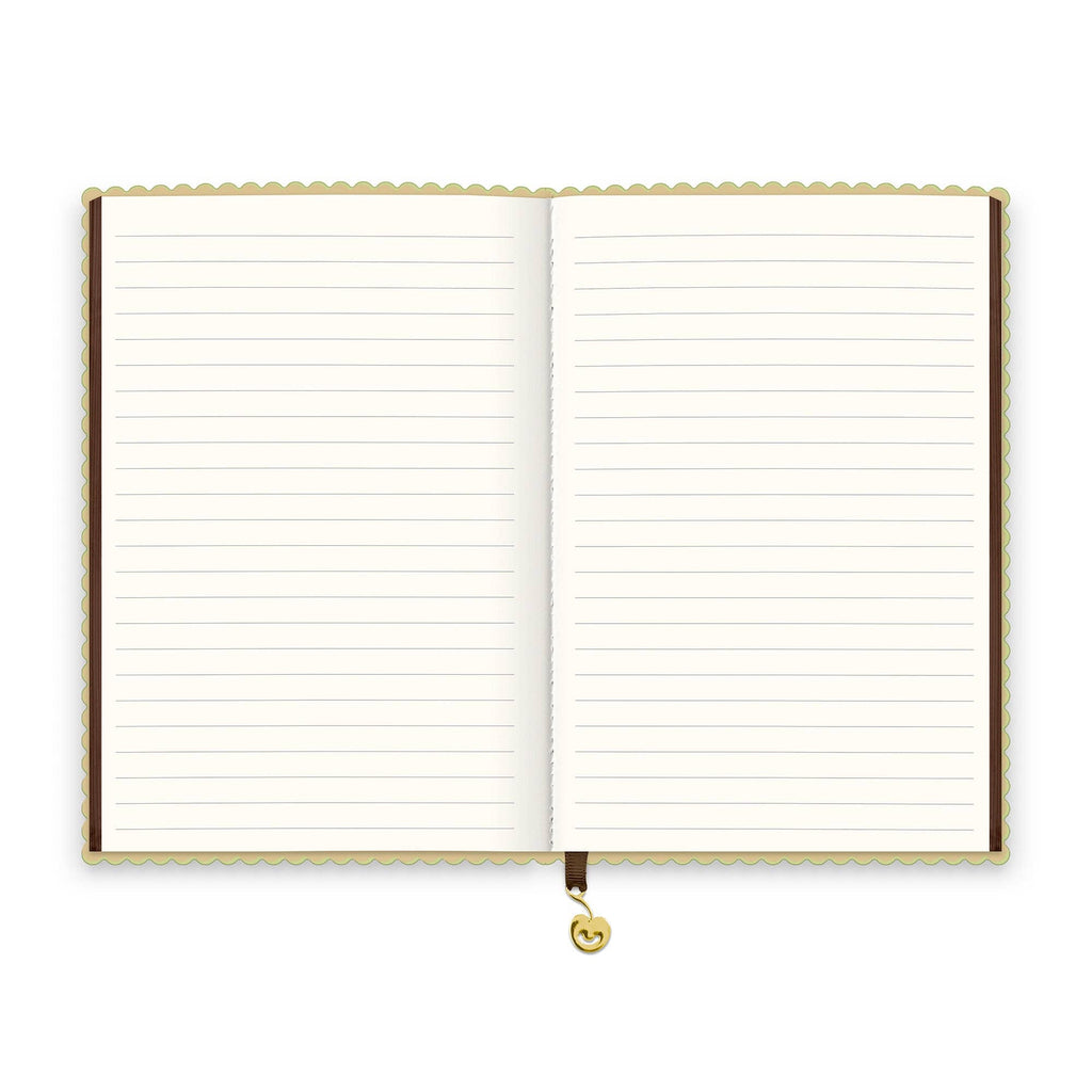 Matcha Spumoni Swirls Scalloped Journal – A5 Lined Notebook