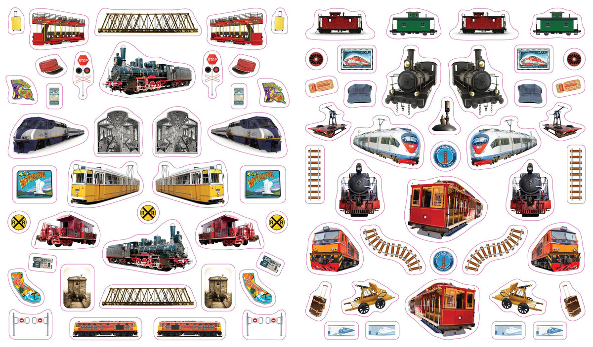 Eyelike Stickers: Trains Reusable Sticker Book