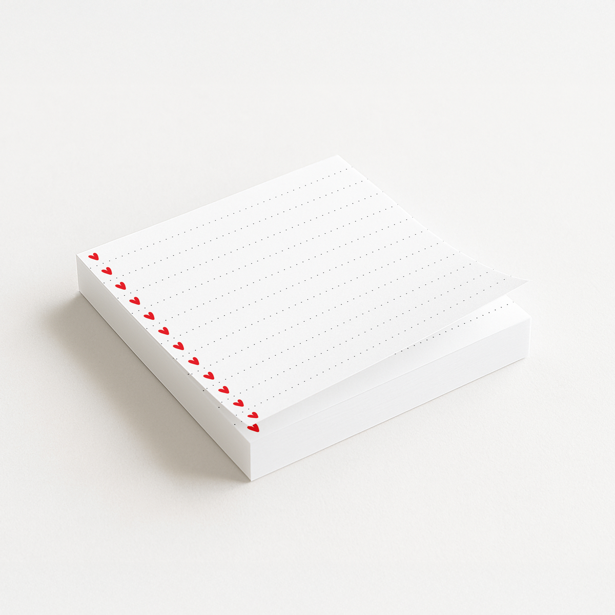 Dotted Lines & Hearts Sticky Notes