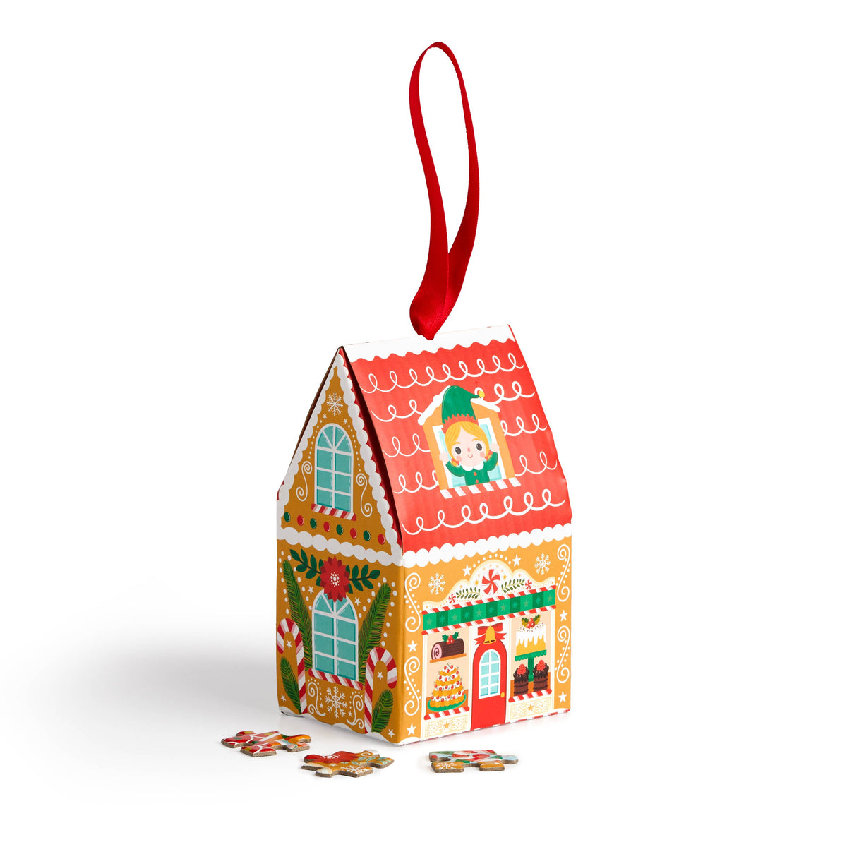 Santa's Bakery Mini Puzzle Ornament - 48 Piece Christmas Puzzle