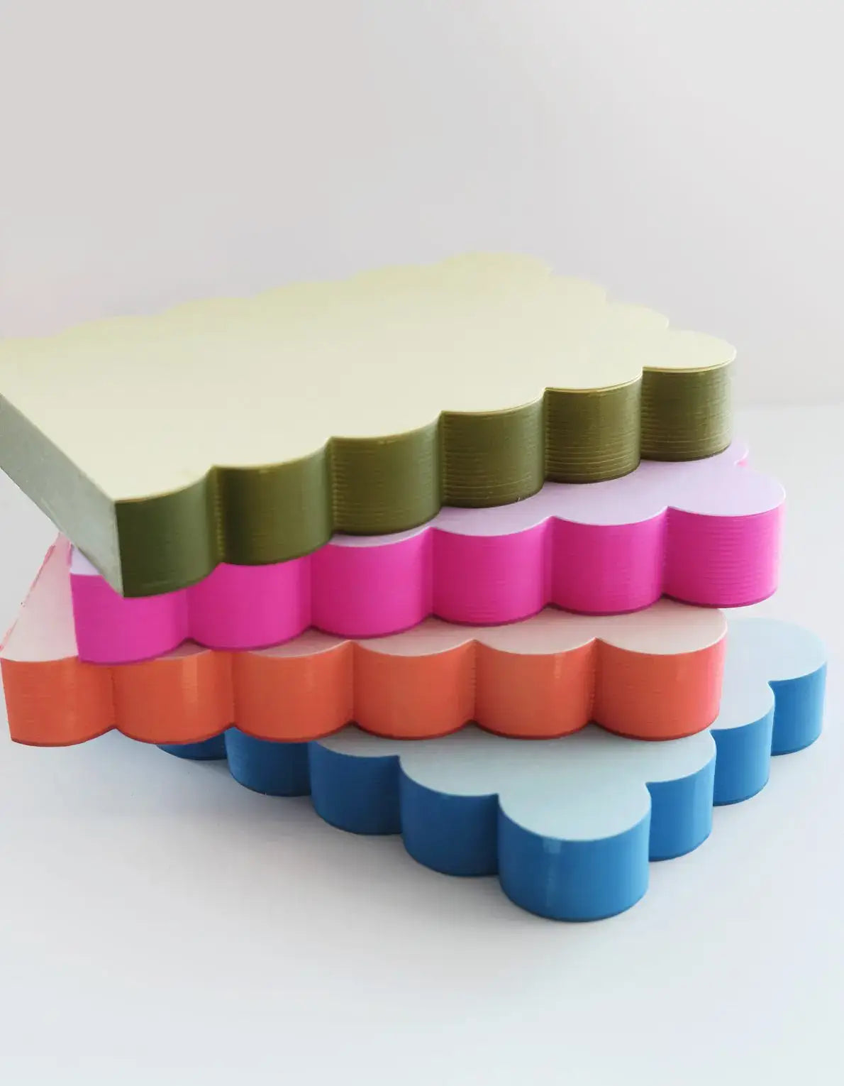 Scalloped Shaped Notepad | Pink + Hot Pink Edge