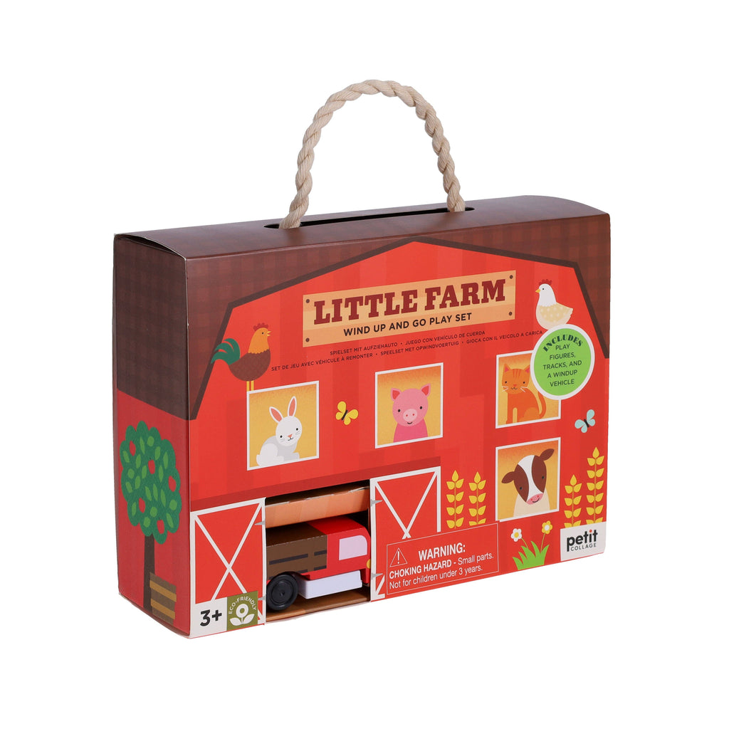 Little Farm Wind Up & Go Playset - Wooden Truck Toy, Ages 3+