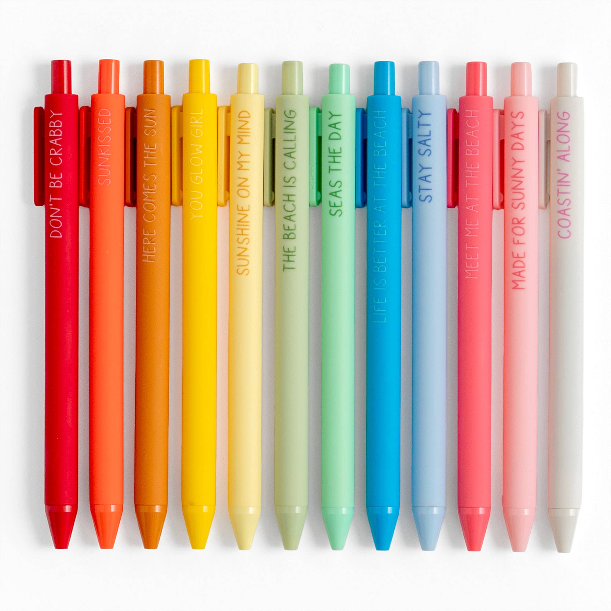 Spread Sunshine Coastal-Inspired Pen Set of 12