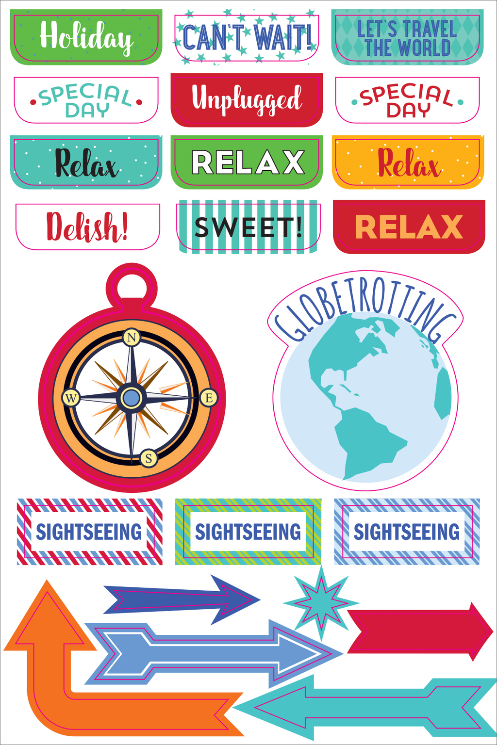 Essentials Travel Planner Stickers by Peter Pauper Press