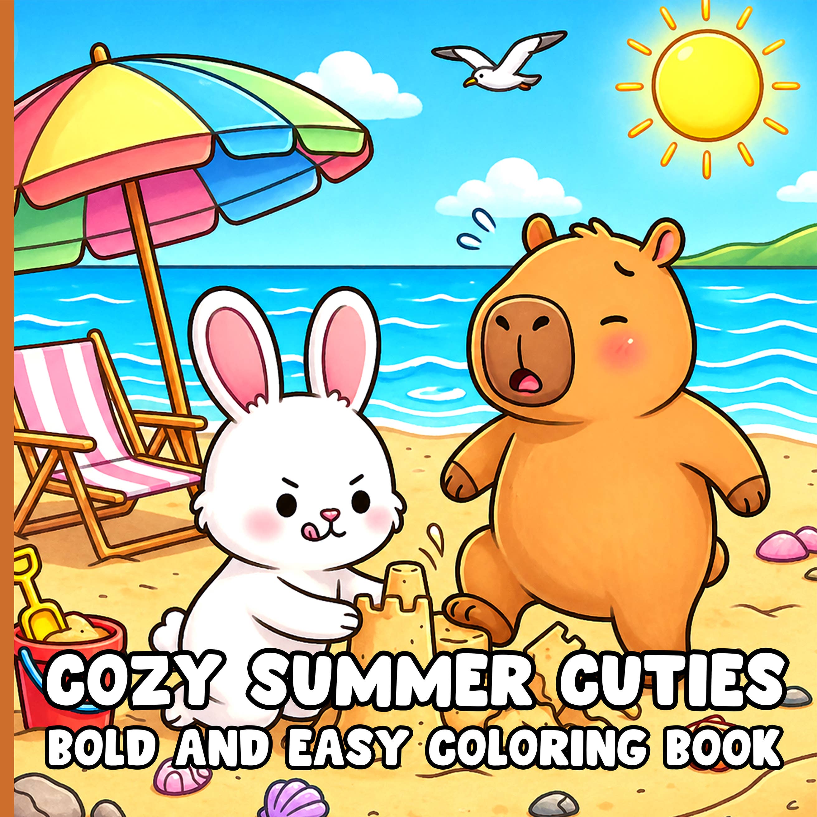 Cozy Summer Cuties Bold & Easy Coloring Book