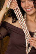 Cinnamon Striped Lanyard | Neutral Brown Striped ID Badge Holder