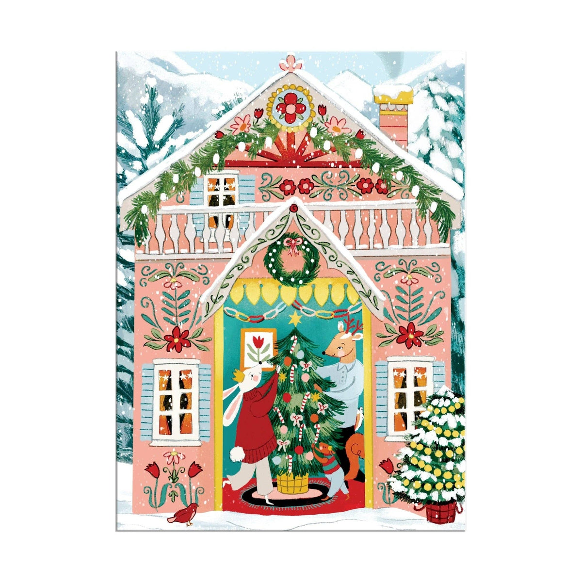 Swiss Chalet Mini Puzzle - 130 Piece Christmas Ornament Box Gift