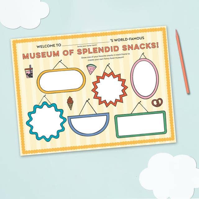 Eat, Drink, Color & Draw! Kids' Activity Placemats