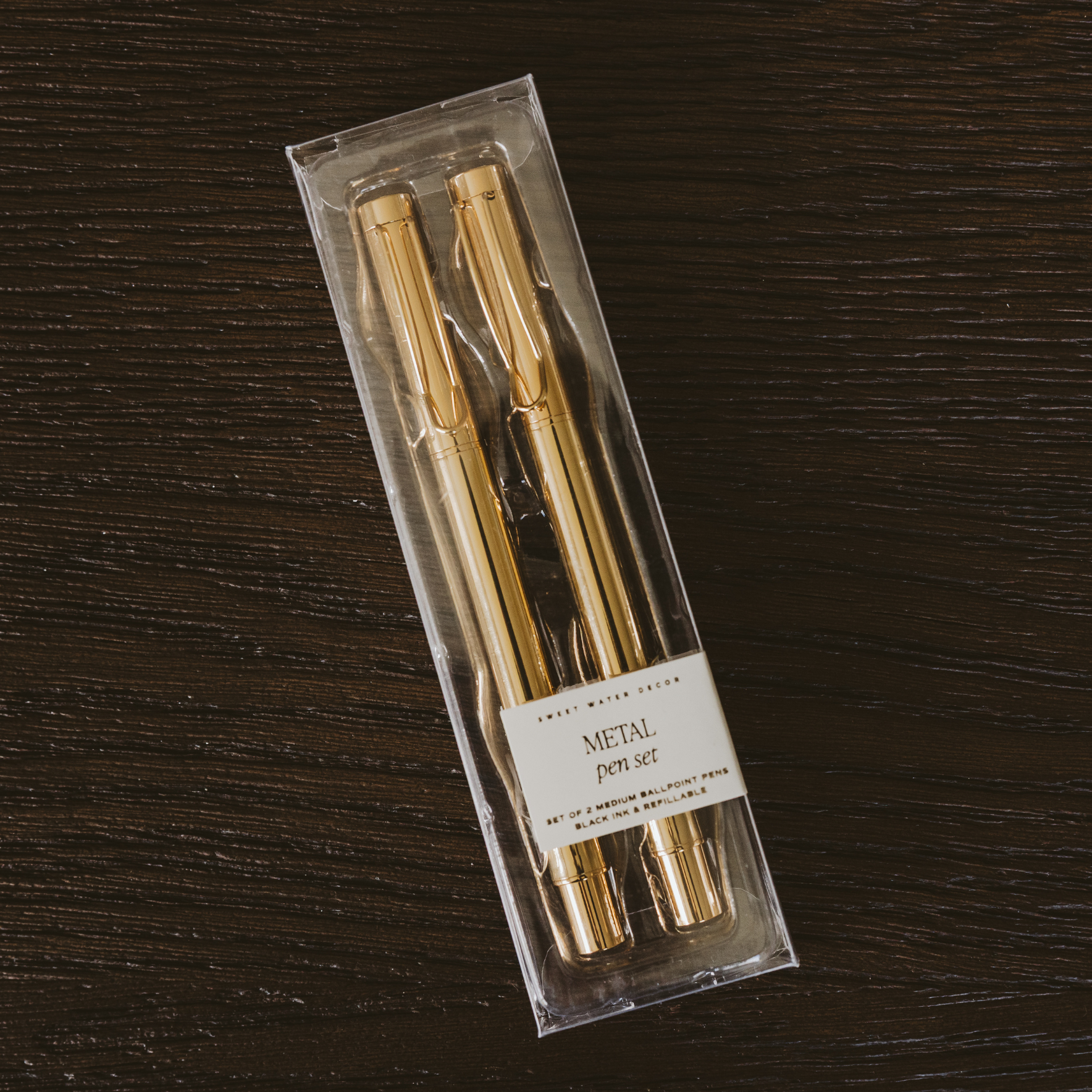 *NEW* Gold Metal Pen Set - Stationery, Home Decor, & Gifts