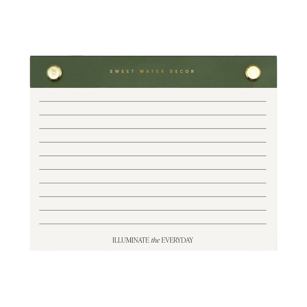 *NEW* Small Green Gold Rivet Basic Notepad - Stationery