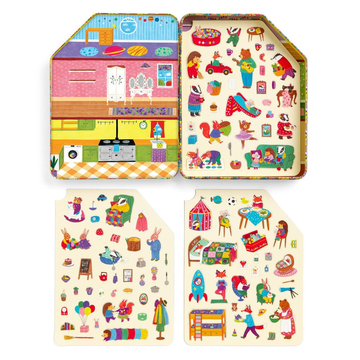 Woodland Wonder Magnetic Playhouse - 100+ Magnet Travel Tin, Ages 4+