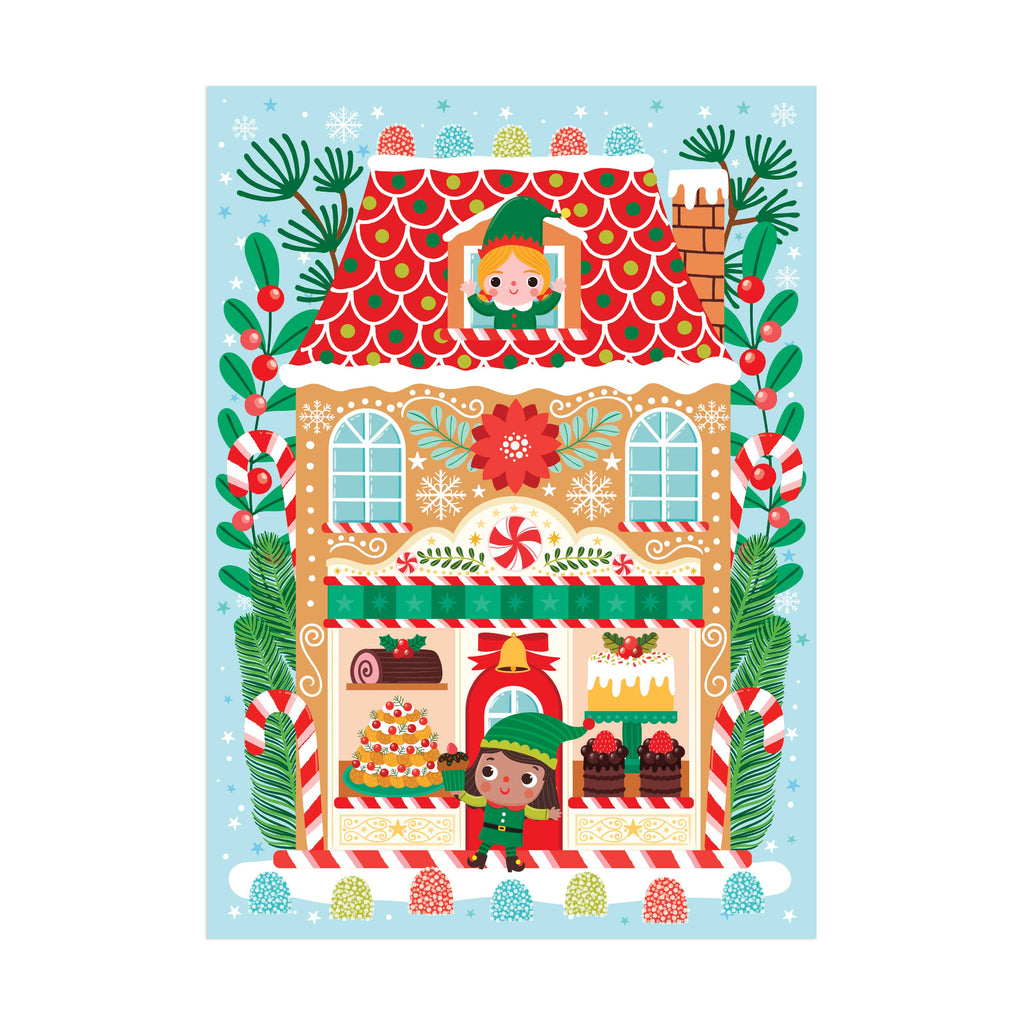 Santa's Bakery Mini Puzzle Ornament - 48 Piece Christmas Puzzle