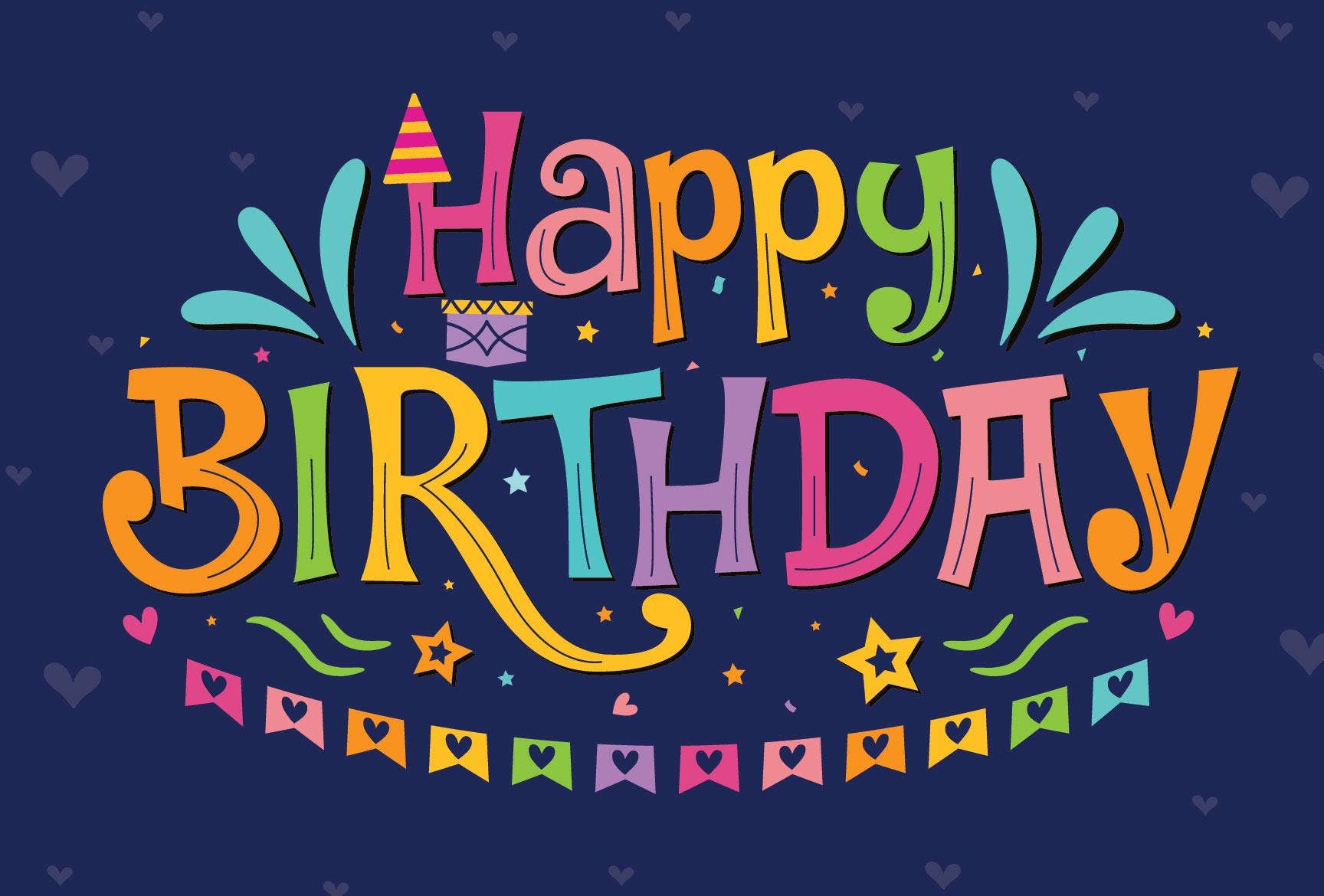 Fun and Colorful Happy Birthday Postcards - 40 Pack