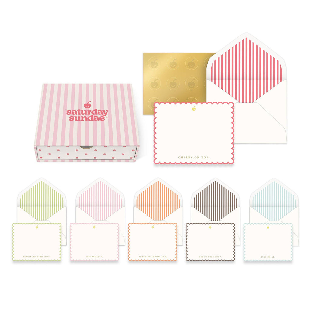 Sugar Sprinkles Cherry on Top Note Card Set