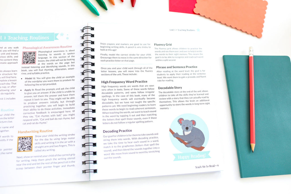 Teach Me to Read: A Parent Guided Student Workbook for Kids