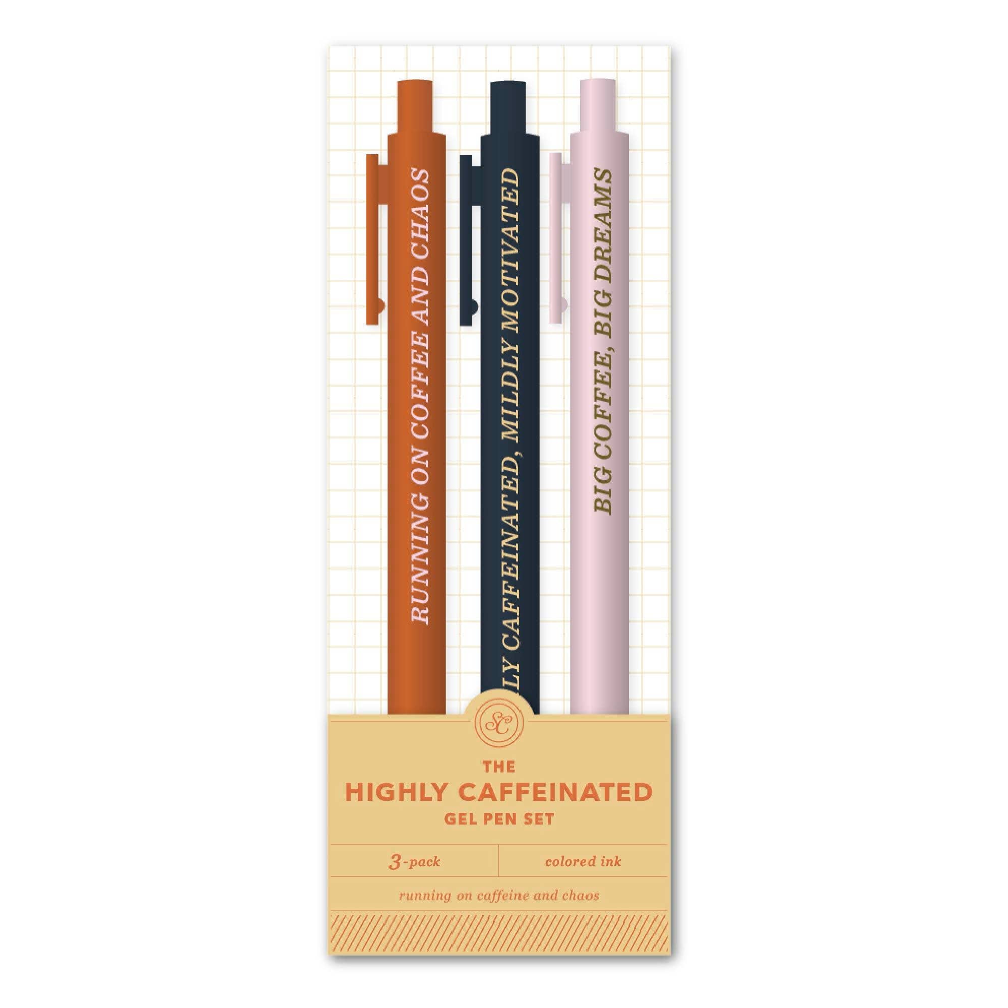 The Highly Caffeinated Gel Pen Set | Studio Calico