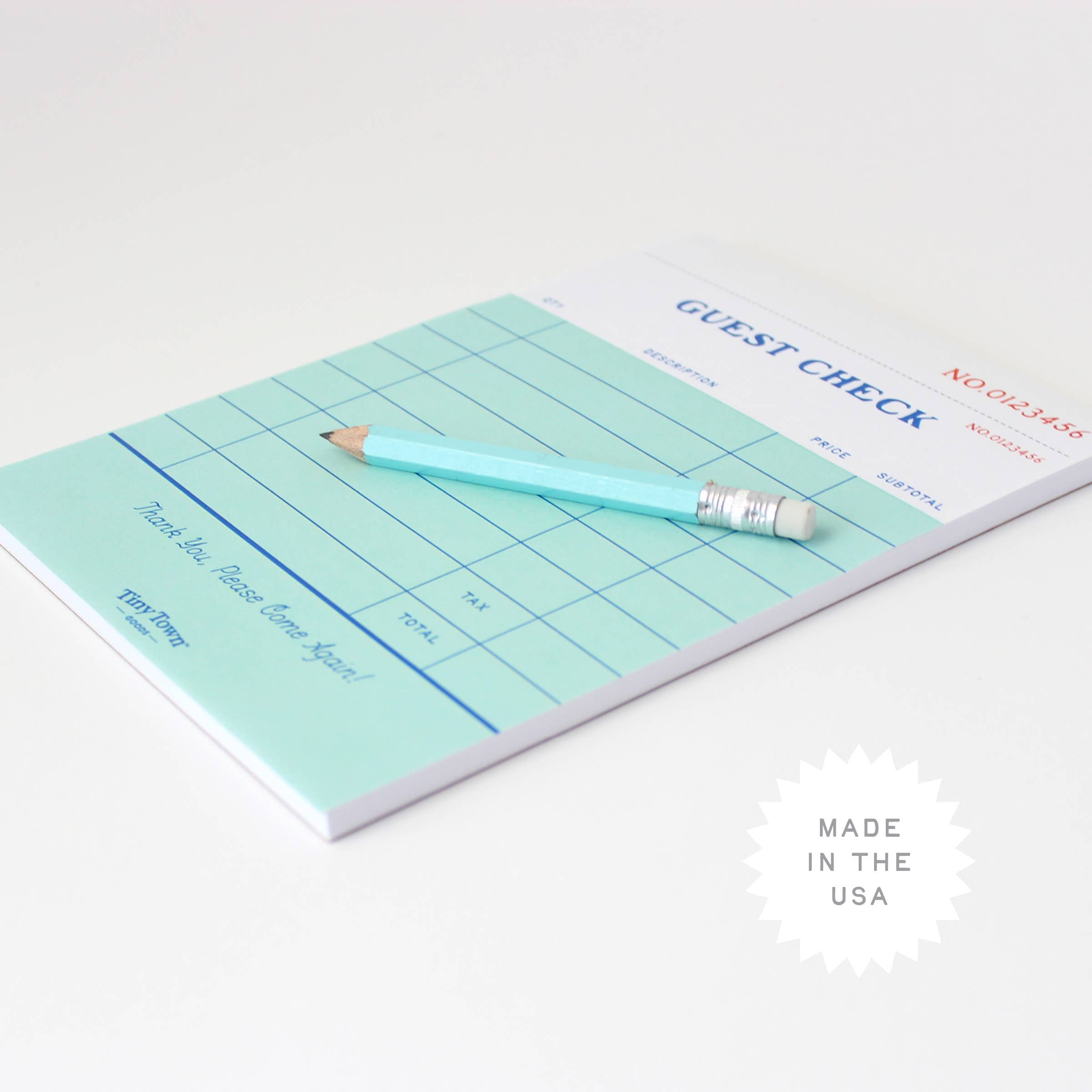 Tiny Town™ Guest Check Play Notepad