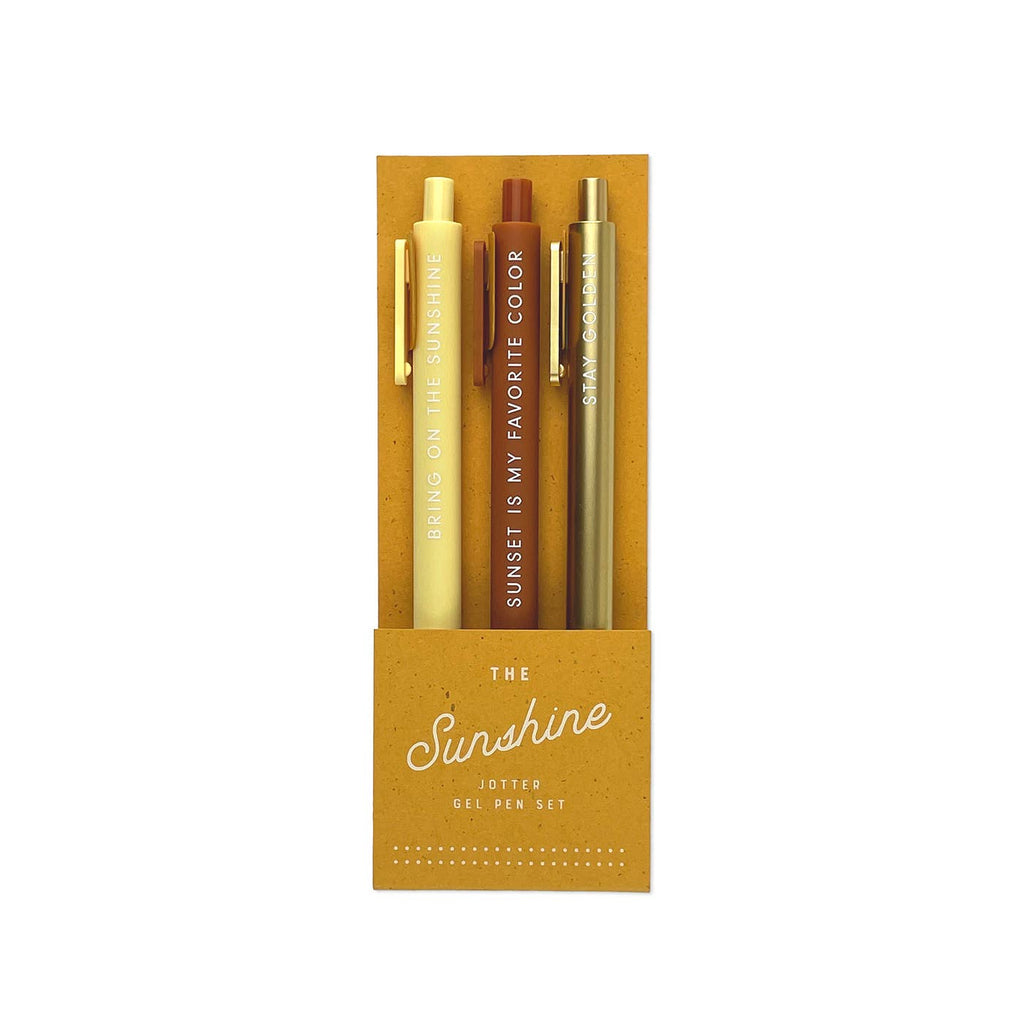 Sunshine Lover Gel Pen Set of 3 - by Ruff House Print Shop