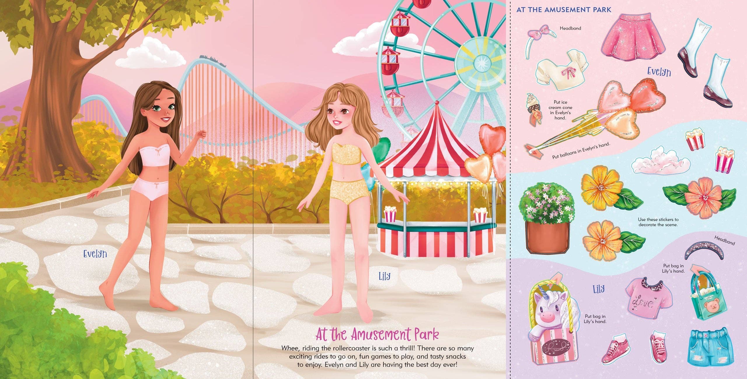 Vacation Sticker Doll Dress-Up Book | Peter Pauper Press