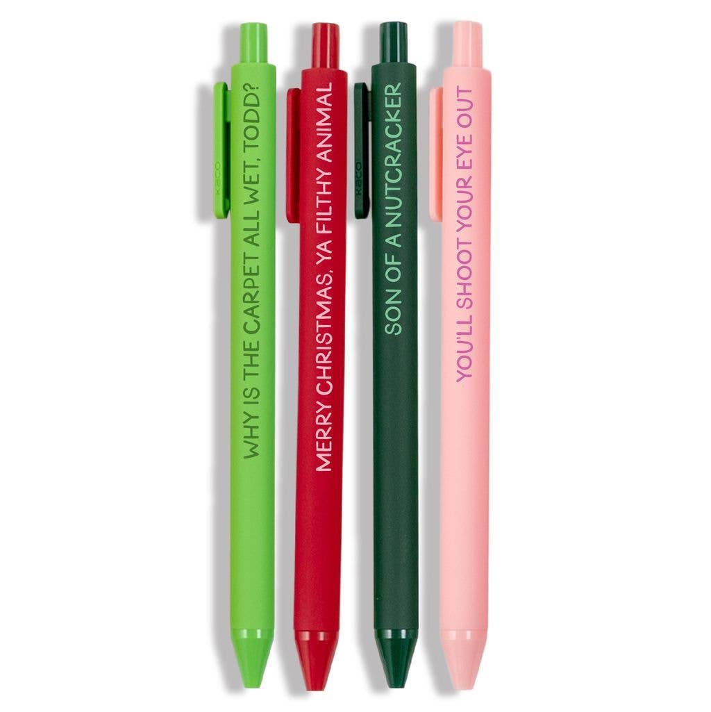 Christmas Movie Quote Gel Pen Set, 4 Pens