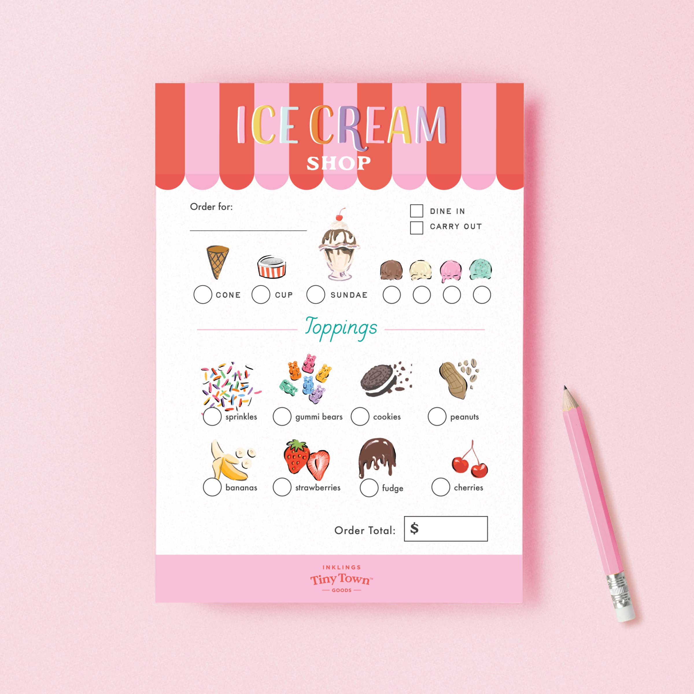 Tiny Town™ Ice Cream Shop Play Notepad