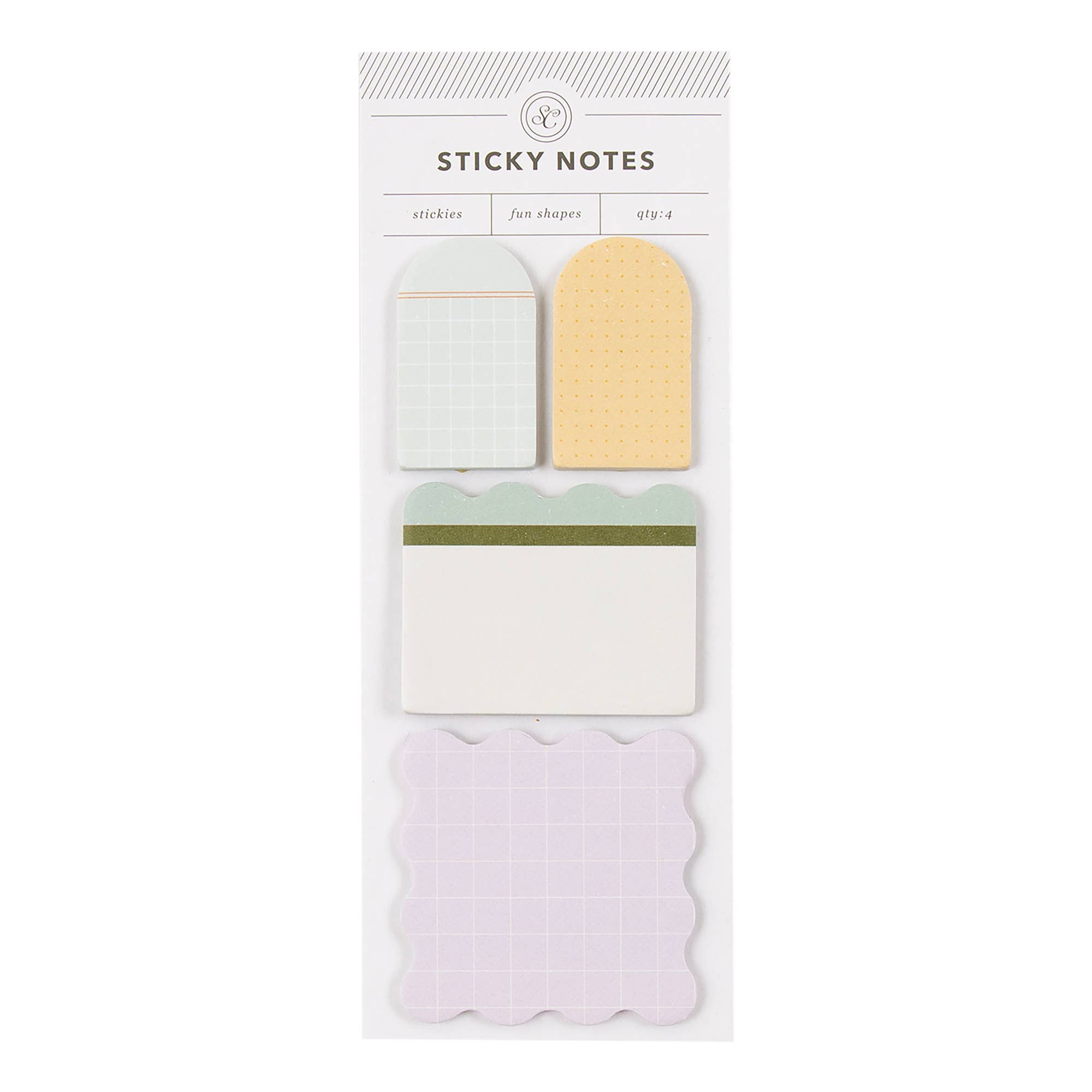 Desk Refresh Sticky Note Set – Grid & Dot Grid Sticky Notes 4-Pack by Studio Calico