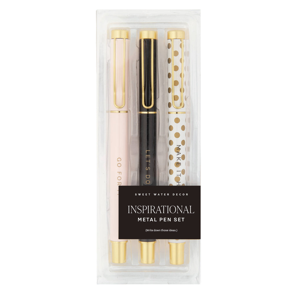 Inspirational Metal Pen Set – Boss Lady Ballpoint Pens