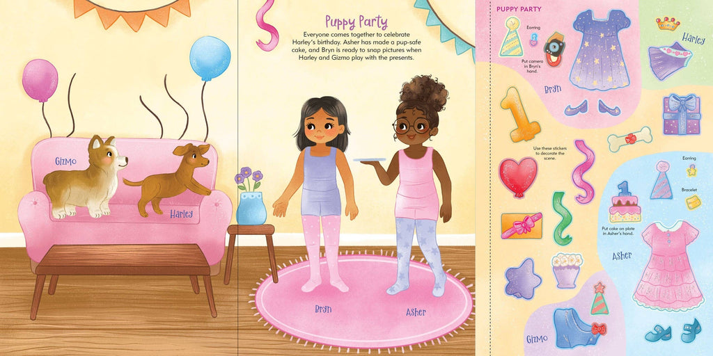Puppies Sticker Doll Dress-Up Book | Peter Pauper Press