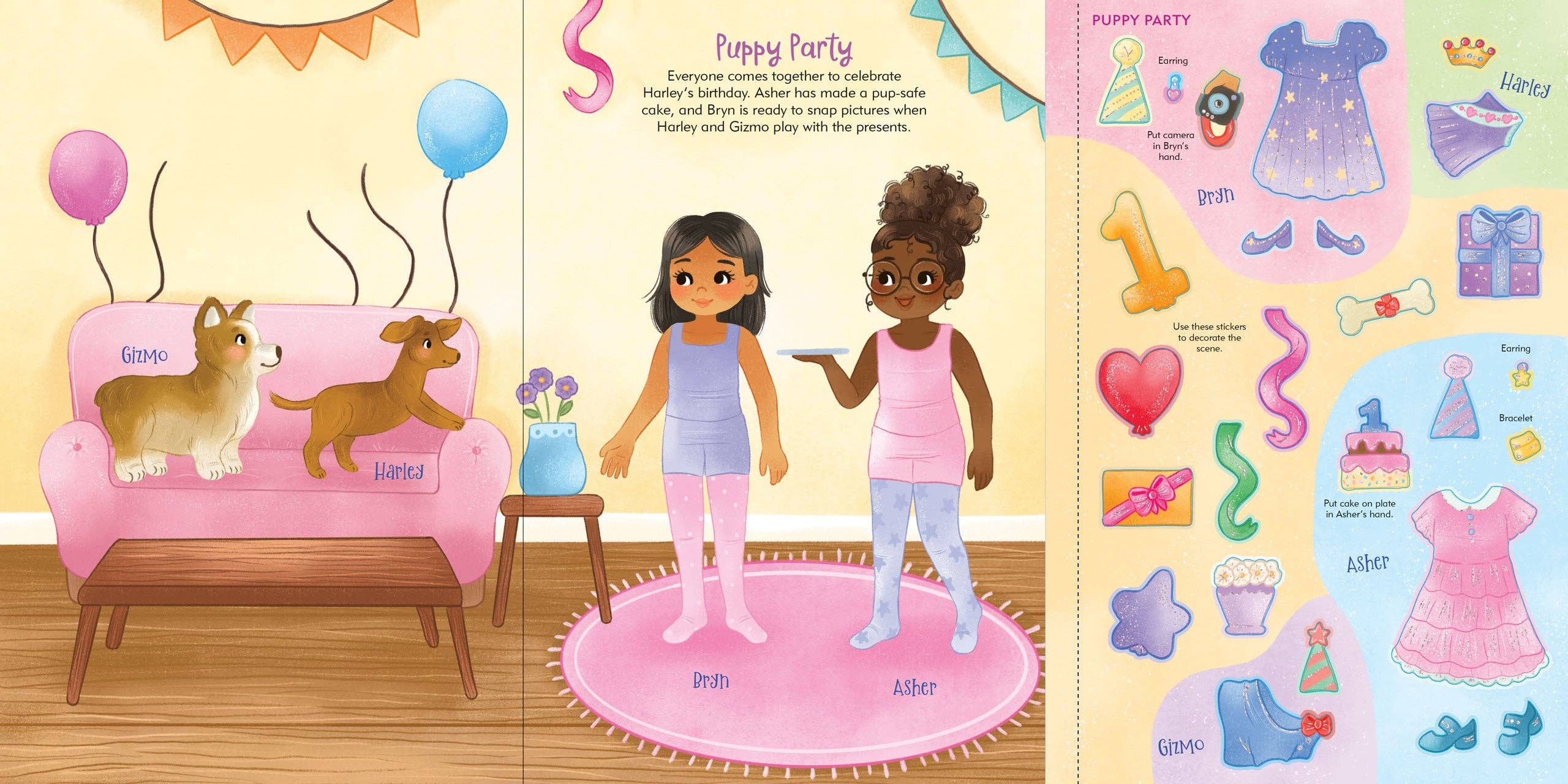 Puppies Sticker Doll Dress-Up Book | Peter Pauper Press