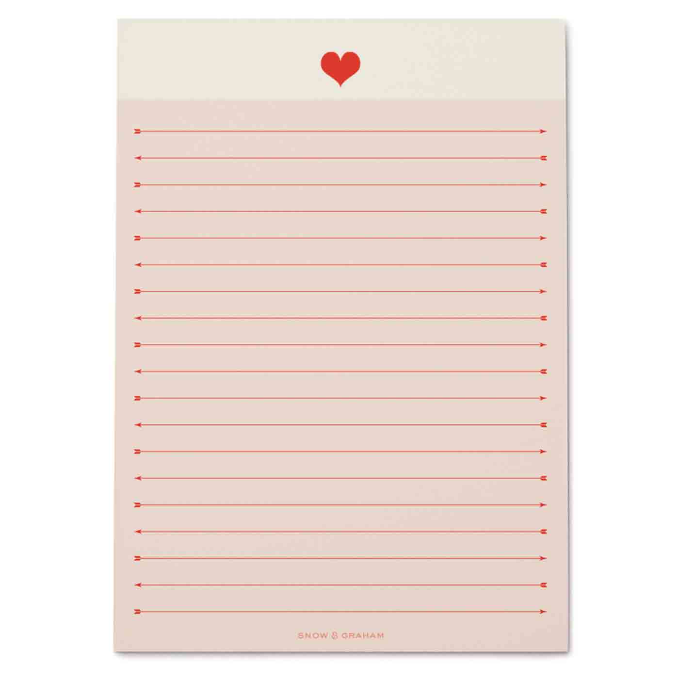 Hearts and Arrows Notepad