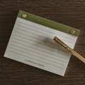 *NEW* Small Green Gold Rivet Basic Notepad - Stationery