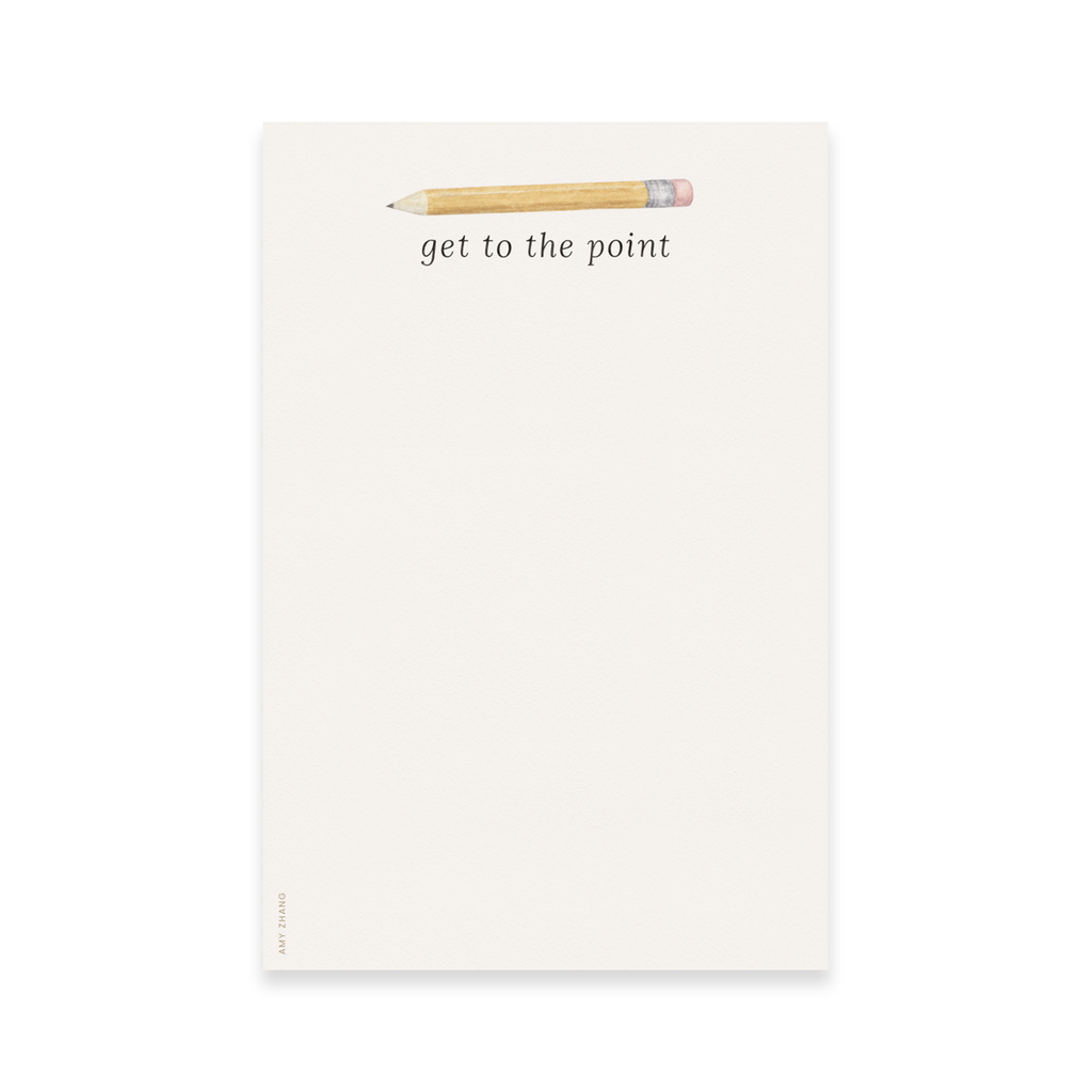 Get To The Point — Pencil Pun Stationery Lover Notepad