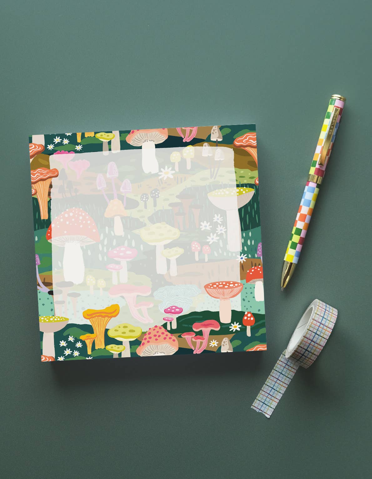 200-Sheet Jumbo Desk Pad | Mushroom Heaven