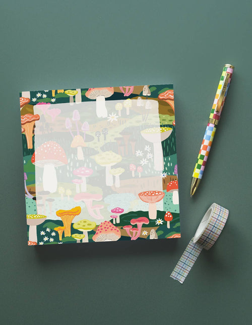 200-Sheet Jumbo Desk Pad | Mushroom Heaven
