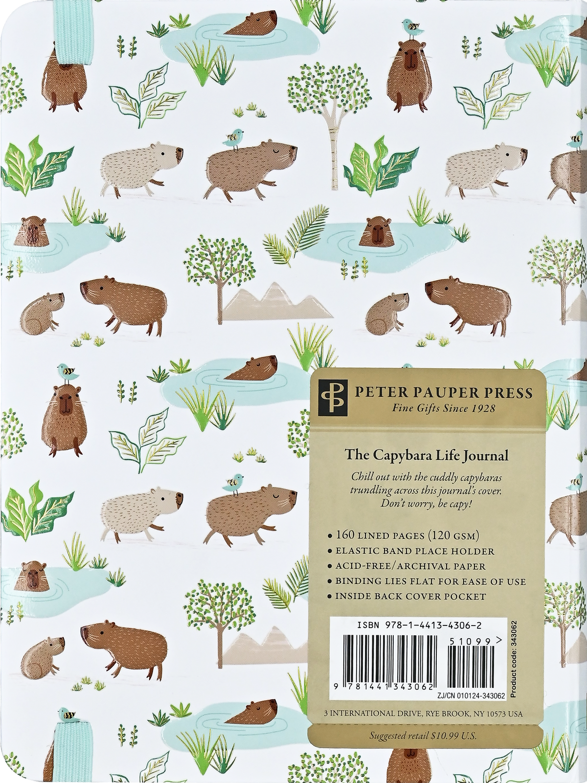 Capybara Life Journal: Hardcover Journal, 160 Pages
