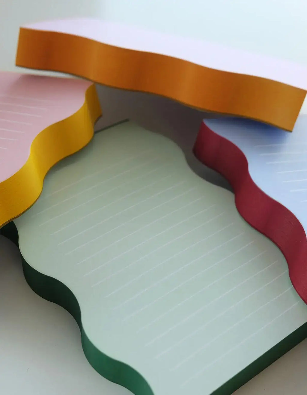 Wavy Shaped Notepad | Pink + Yellow Edge