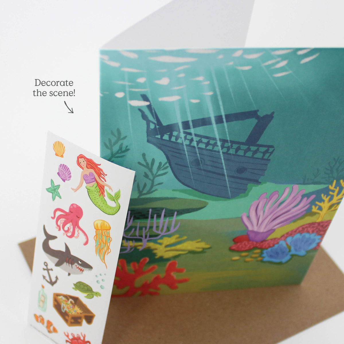 Under the Sea Sticker Scene Greeting Card