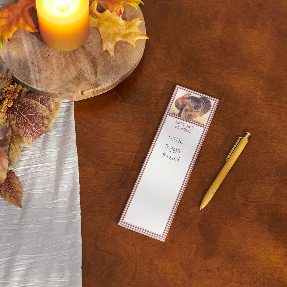 Let's Get Stuffed Thanksgiving Magnetic Notepad
