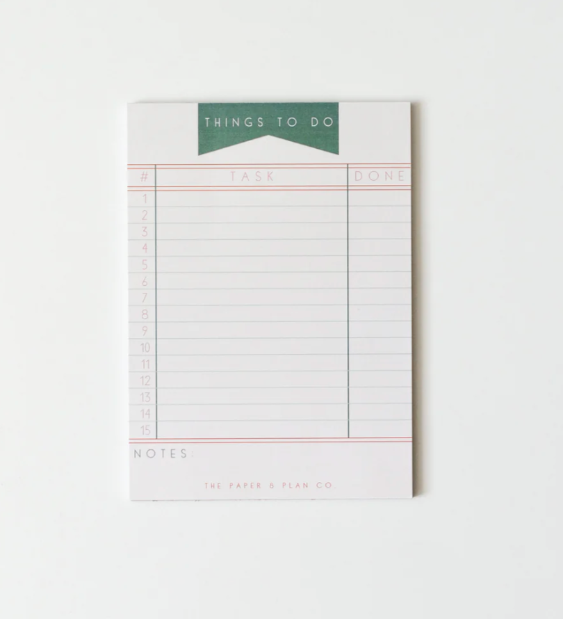 Things To Do Tear-Off Notepad by The Paper and Plan Co.