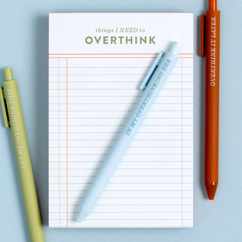 Things I Need to Overthink Notepad | Studio Calico