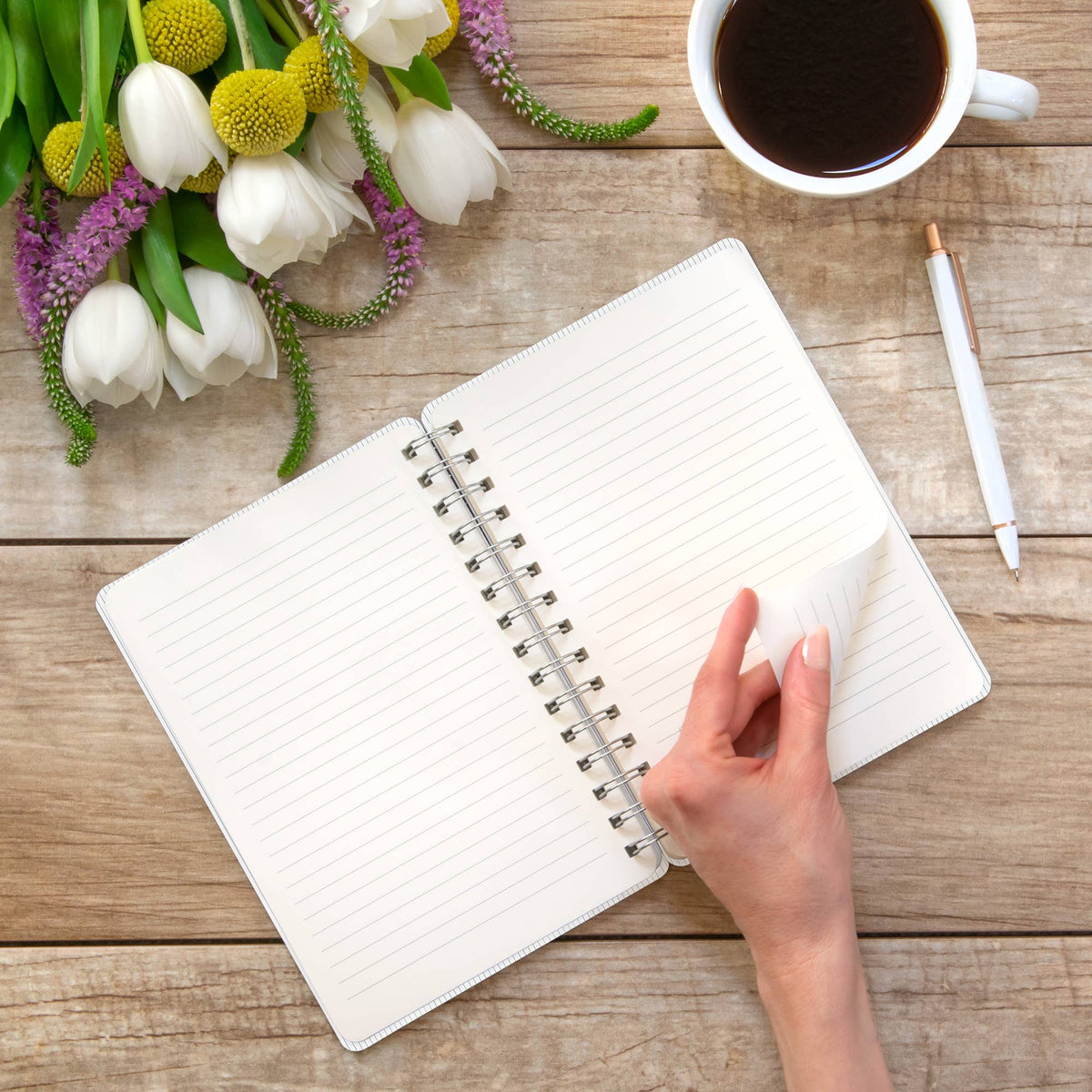 Organized Chaos Agatha Lined Notebook – Gorgeous Gray