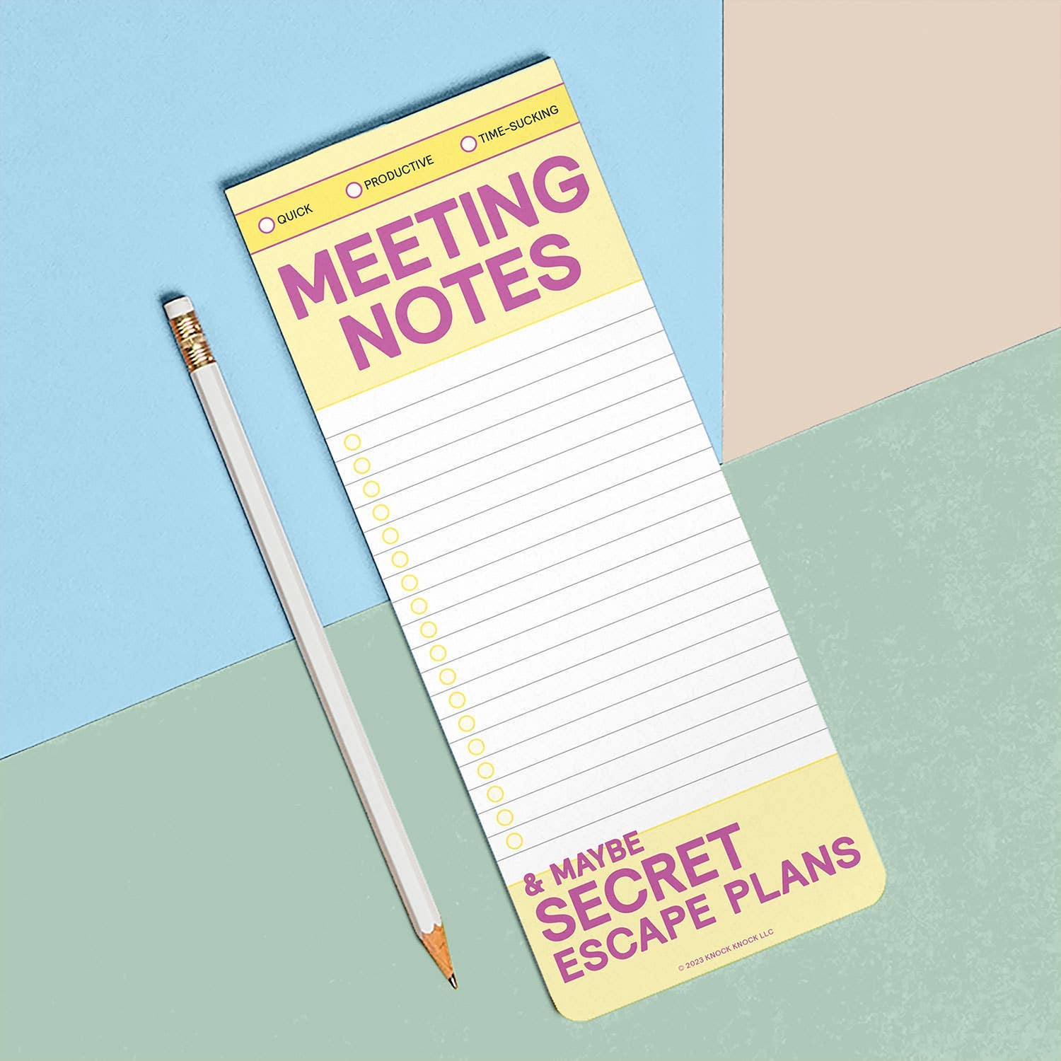 Meeting Notes Make-a-List Pad | Funny Office Notepad